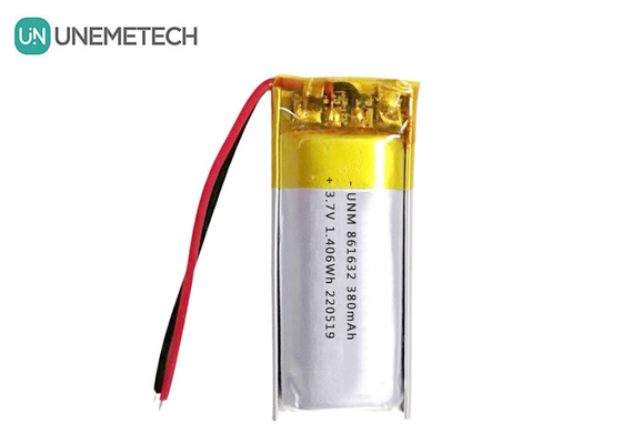 باتری های لیپو 1S 3.7V 380mAh باتری پلیمر لیپو قابل شارژ 861632 برای لامپ میز