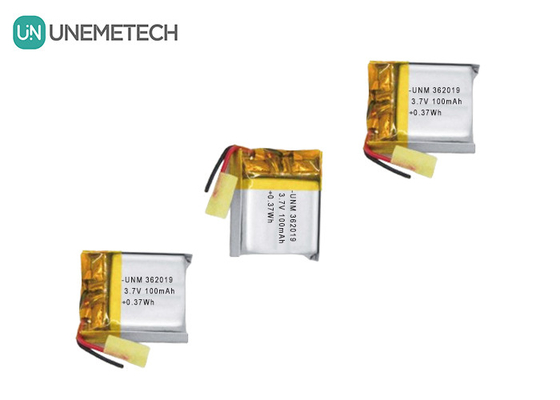 3.7V 100mAh باتری لیتیوم پلیمر کوچک 362019 برای هدست بی سیم