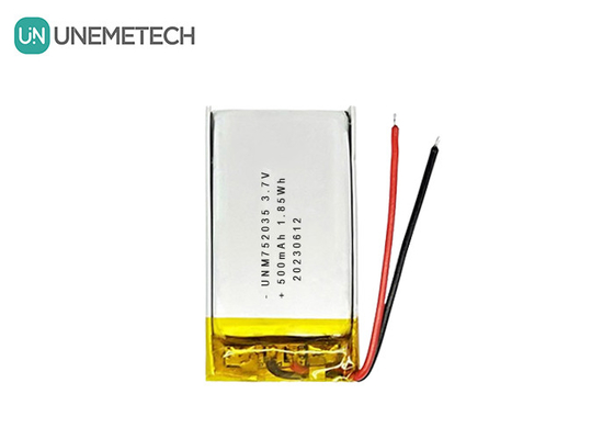 3.7V 500mAh 752035 باتری پلیمر لیتیوم پیشرفته برای کنترل از راه دور