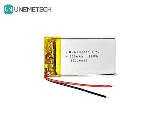 3.7V 500mAh 752035 باتری پلیمر لیتیوم پیشرفته برای کنترل از راه دور