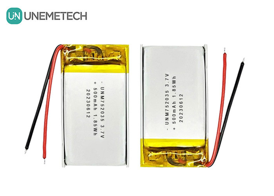 3.7V 500mAh 752035 باتری پلیمر لیتیوم پیشرفته برای کنترل از راه دور