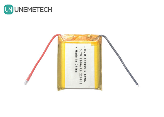 3.7V 1400mAh باتری پلیمر لیتیوم یون با عملکرد بالا 103339 برای ماشین های اسباب بازی
