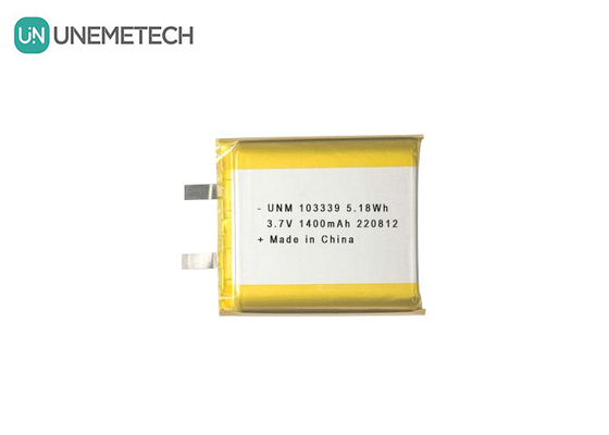 3.7V 1400mAh باتری پلیمر لیتیوم یون با عملکرد بالا 103339 برای ماشین های اسباب بازی