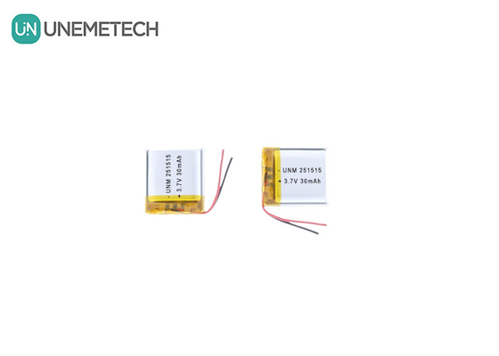 3.7V 30mAh 251515 باتری کوچک سبک وزن لیپو برای ترمومتر الکترونیکی کوچک