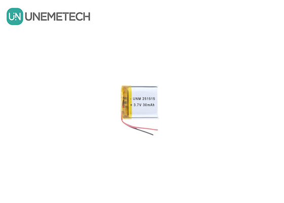 3.7V 30mAh 251515 باتری کوچک سبک وزن لیپو برای ترمومتر الکترونیکی کوچک