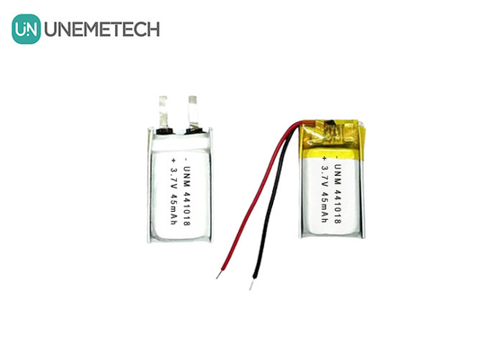 3.7V 45mAh باتری لیتیوم پلیمر کوچک کم وزن 441018 برای عینک های هوشمند