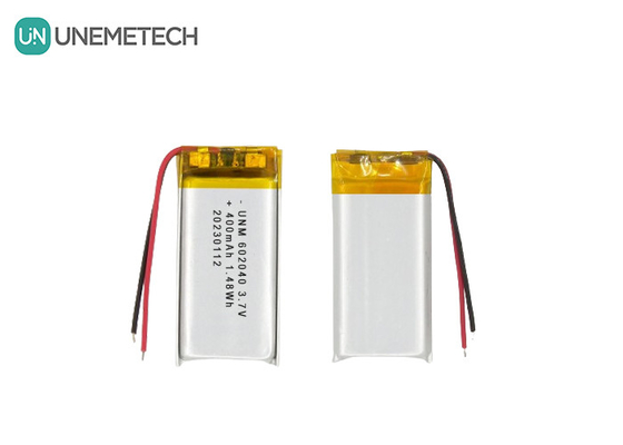 3.7V 400mAh 602040 باتری پلیمر لیتیوم طول عمر طولانی برای هدفون بلوتوث