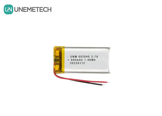 3.7V 400mAh 602040 باتری پلیمر لیتیوم طول عمر طولانی برای هدفون بلوتوث