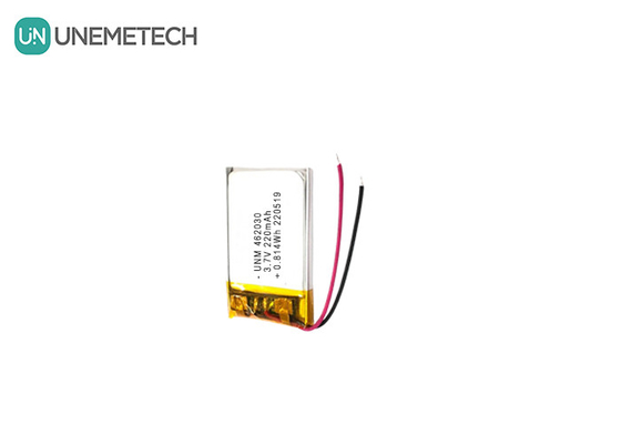 3.7V 220mAh 462030 گواهی باتری پلیمر لیتیوم شارژ پذیر برای چراغ های LED