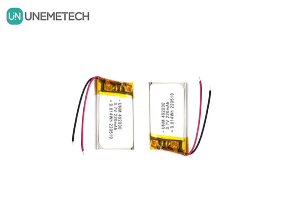 3.7V 220mAh 462030 گواهی باتری پلیمر لیتیوم شارژ پذیر برای چراغ های LED
