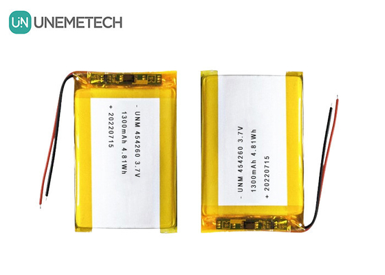 سلول باتری پلیمری لیتیوم یون 3.7V 1300mAh 454260 برای سیستم های خورشیدی