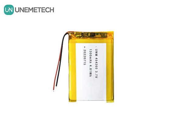 سلول باتری پلیمری لیتیوم یون 3.7V 1300mAh 454260 برای سیستم های خورشیدی