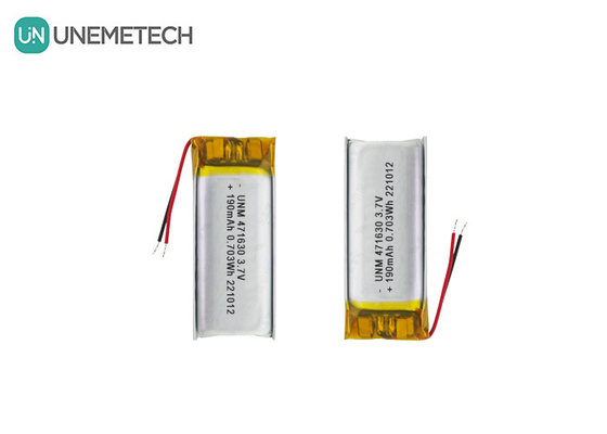 باتری لیپو با گواهینامه CE 471630 3.7V 190mAh باتری لیپولیمر برای الکترونیک قابل حمل