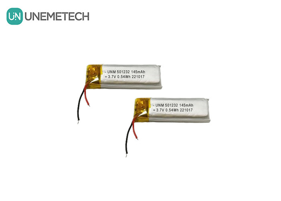 3.7V 145mAh 501232 باتری لیتیوم پلیمر طراحی کامپکت برای ماشین حباب
