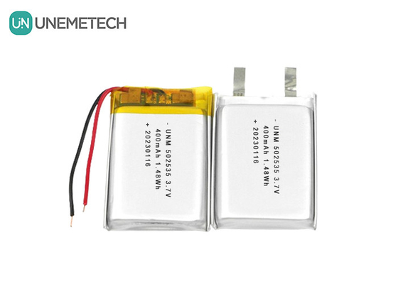 بسته باتری پلیمر لی 502535 باتری 400mAh 3.7V برای لوازم الکترونیکی