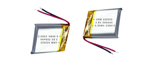 3.8V 250mAh 502023 باتری پلیمر لیتیوم ولتاژ بالا برای ردیاب مکان