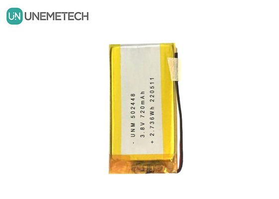 3.8V 720mAh LiPo باتری ولتاژ بالا LiHV 502448 برای هدفون بلوتوث
