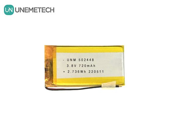3.8V 720mAh LiPo باتری ولتاژ بالا LiHV 502448 برای هدفون بلوتوث