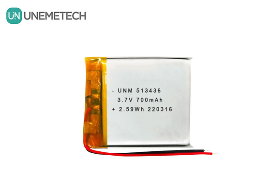 3.7V 700mAh 513436 باتری پلیمر لیتیوم یون قابل شارژ برای ردیاب های GPS