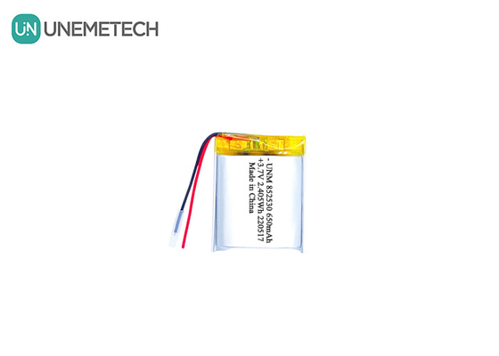 3.7V 650mAh باتری پلیمر لیتیوم یون قابل شارژ 852530 برای هدست ها