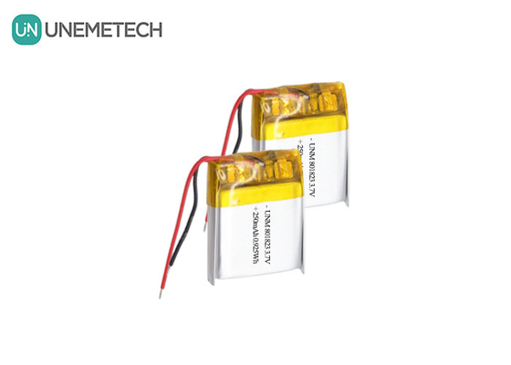 3.7V 250mAh 801823 باتری لیپو با چگالی انرژی بالا برای ماشین حساب جیبی