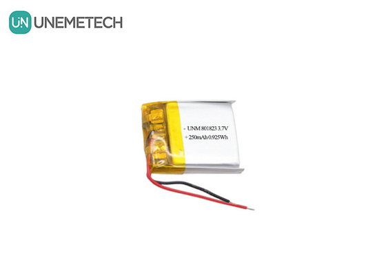 3.7V 250mAh 801823 باتری لیپو با چگالی انرژی بالا برای ماشین حساب جیبی