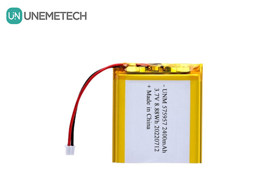 3.7V 2400mAh باتری پلیمر لیتیوم یون قابل شارژ 575957 برای ترازو های الکترونیکی