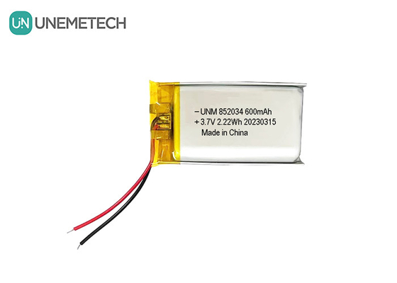 3.7V 600mAh 852034 باتری پلیمر لیتیوم قابل شارژ برای هدست ها