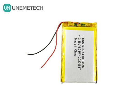 باتری لیپو ولتاژ بالا 3.85V 1800mAh 533774 باتری شارژ پذیر برای روبات های کوچک