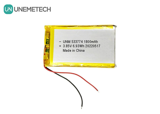 باتری لیپو ولتاژ بالا 3.85V 1800mAh 533774 باتری شارژ پذیر برای روبات های کوچک