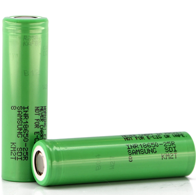 سامسونگ 25R 18650 2500mAh 20A باتری 3.6V سلول یون لیتیوم استوانه ای INR18650-25R
