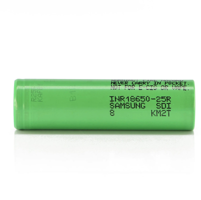 سامسونگ 25R 18650 2500mAh 20A باتری 3.6V سلول یون لیتیوم استوانه ای INR18650-25R