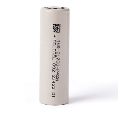 کیفیت مولیسل P42A 21700 4200mAh 45A باتری INR-21700-P42A 3.6V Flat Top Cell کارخانه