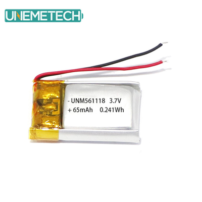 3.7V 65mAh 561118 باتری پلیمر لیتیوم قابل شارژ مجدد برای گوشواره ها