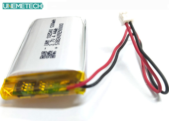 باتری پلیمر لیتیوم شارژ سریع 1200mAh 2C 3.7V 102540 برای محصولات پزشکی
