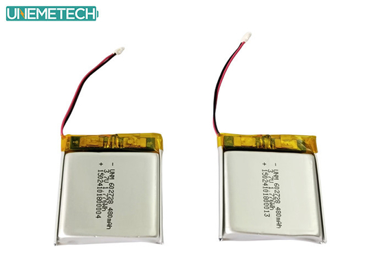 3.7V 480mAh 602728 باتری پلیمر لیتیوم یون قابل شارژ برای ضبط کننده کوچک