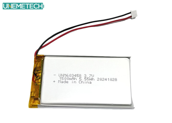 باتری لیتیوم یون پلیمر قابل شارژ 603458 3.7V 1500mAh باتری لیپو برای چاپگر