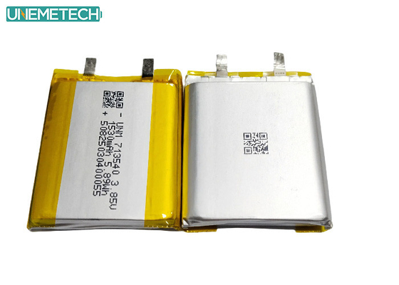 3باتری پلیمر لیتیوم ولتاژ بالا 85 ولت 1530mAh 713540 برای دستگاه های پزشکی