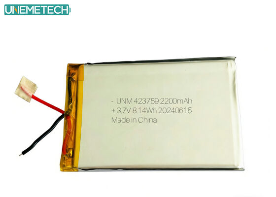 کیفیت باتری بانک برق باتری پولیمر لیتیوم سفارشی 425379 3.7V 2200mAh با نوار چسب 3M کارخانه